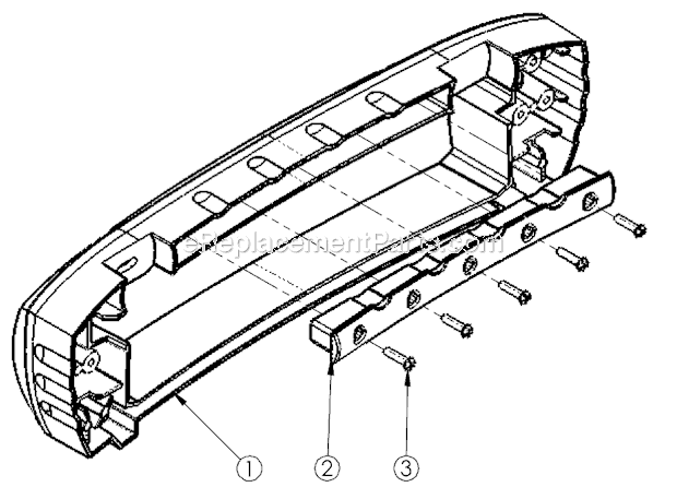 Assy Rear Endcap Diagram and Parts List for TX3  Barranca Diamond Tile Saw